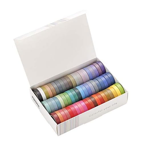 STOBOK 60 Rollos Cintas de Papel Washi Básicas Surtidos Colores Puros Cinta Adhesiva Elegante Cinta de Envoltura de Regalo Cinta Artesanal Diy Decoración de Papel