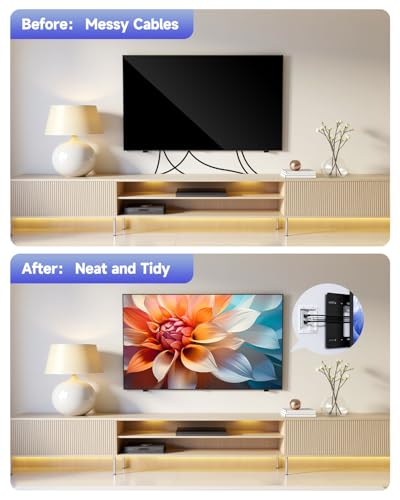 Passe câble TV mural encastrable kit gestion câbles basse tension - 6
