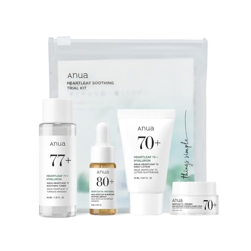 Amazon.co.jp: ANUA(アヌア)Heartleafスキンケア4STEPキット(化粧水+