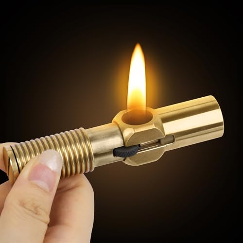 Encendedor Vintage Trench de Cobre Recargable miniatura 1