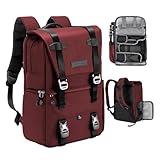 K&F CONCEPT Kamerarucksäcke 20L, Große Camera Backpack 15,6 Zoll Laptopfach, Spritzwassergeschutzt...