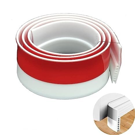 RANADE MARTDoor Sealing Strip for Home, Air Gap Silicone Shield Waterproof Weather-Strip Self-Adhesive Window/Door Tape for Seal, Cockroach Insect Bugs Stopper [1 Meter] [White]