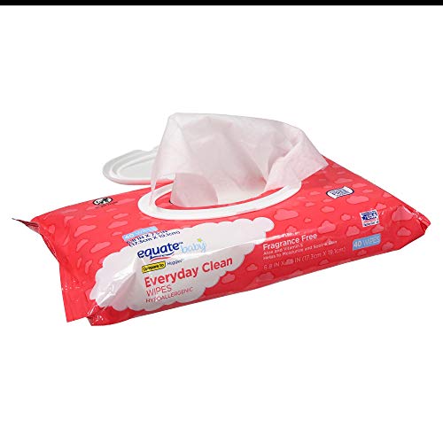 Equate Everyday Clean Fragrance Free Wipes, 40 sheets