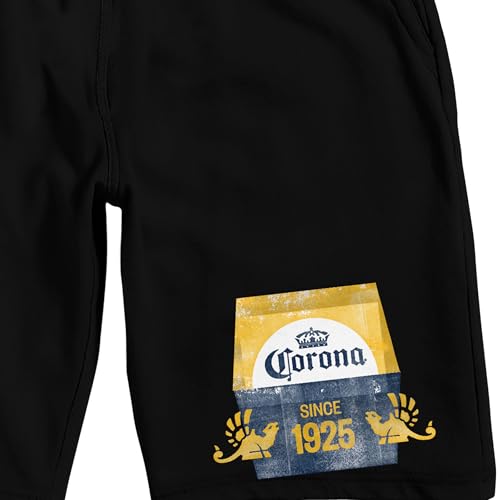 Corona Beer Label Adult Black Sleep Pajama Shorts2