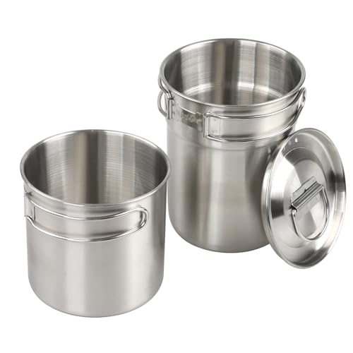 Marmite portable d'extérieur HUIOP et tasse de camping pour kit de vaisselle inox rando