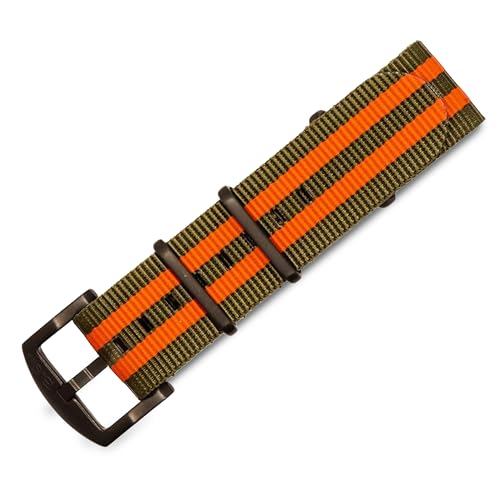Image of BluShark - Original Collection Military-Style Waterproof Watch Strap, Fits All Timepiece Brands, Durable Nylon Wristwatch Accessories with Stainless Steel Buckle - 18mm, 20mm, 22mm & 24mm Watch Bands