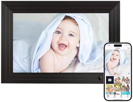 Porta-Retratos Digital Wi-Fi De 10,1" Com Luz Led, Tela Sensível ...