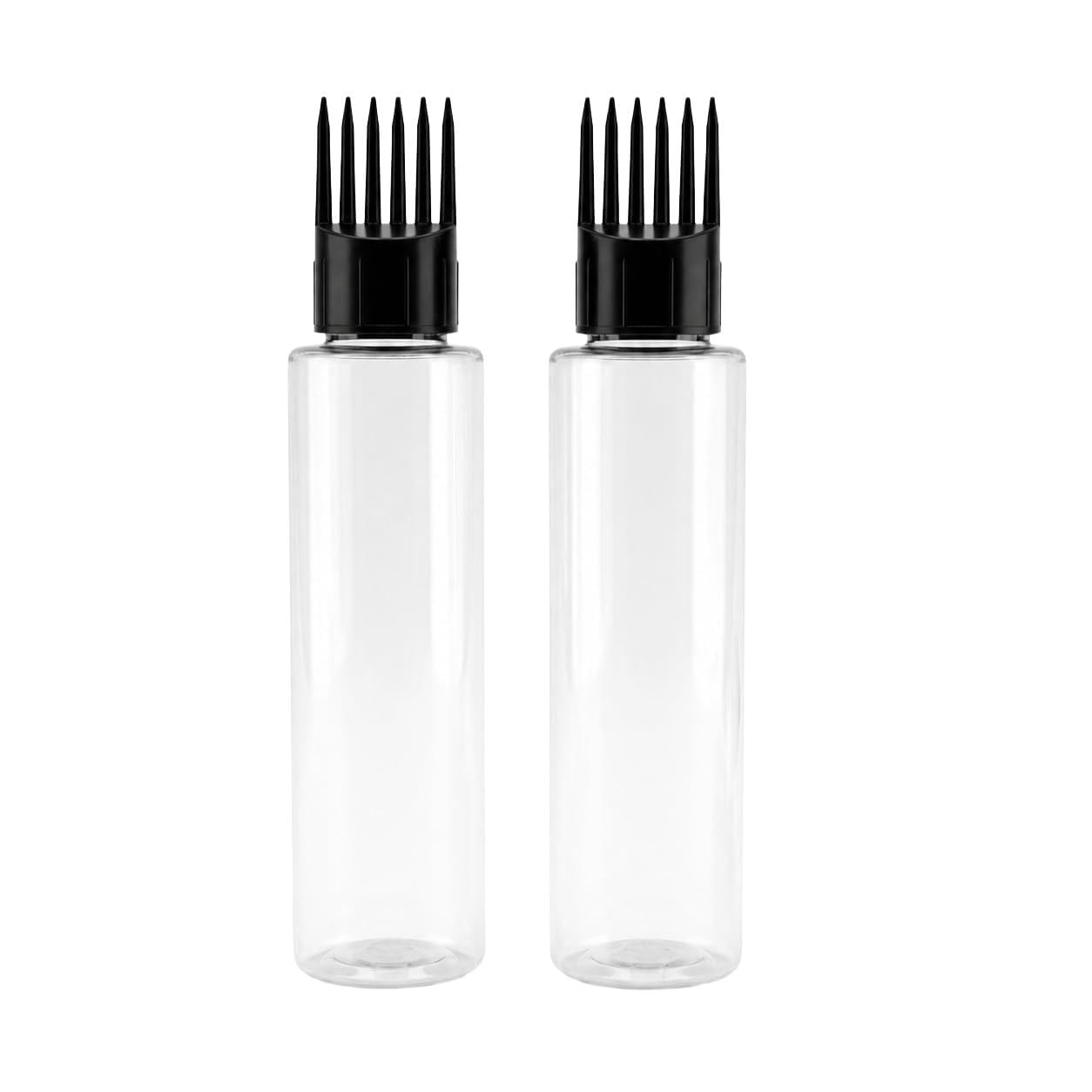 100 ml Hard Plastic Hair Oil Dispenser Bottle with Applicator Cap (Pack of 2) | Clear Empty Refillable Scalp Bottle for Hair Growth Oils & Travel | DIY Haircare-image-33