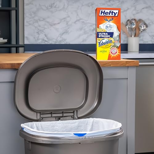 Sacs poubelle de cuisine de 40 litres Hefty blancs parfum citron