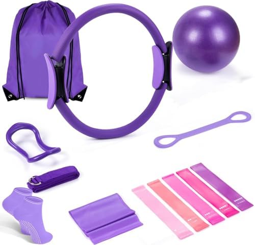 Stylel Star Home Pilates Kit Women Equipment Ring Resistance Bands Ball Yoga Exercise Portable - View #4