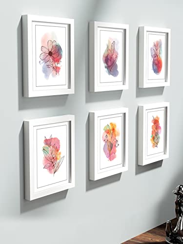 Image of RANDOM Premium Square Wall Painting Set of 2, 38 x 38 cm (White Frame)