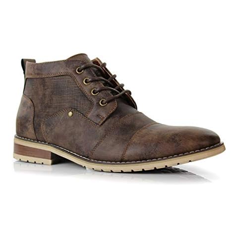 Ferro Aldo Blaine MFA806035 Mens Casual Brogue Mid-Top Lace-Up and Zipper Boots Cover