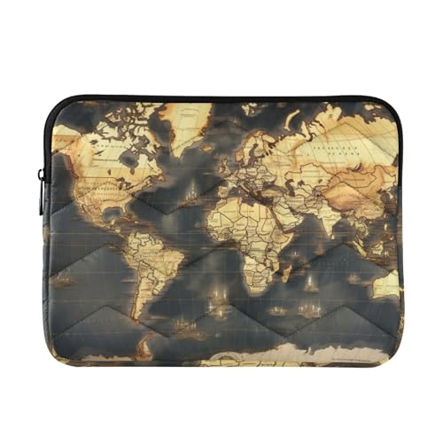 Funda para laptop 13-14 pulgadas impermeable con mapa histórico