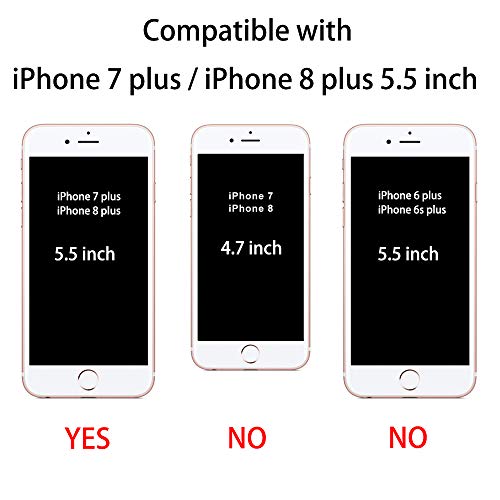 Image of TENOC Phone Case Compatible with iPhone 7 Plus & iPhone 8 Plus, Clear Case Shockproof Protective Bumper Slim Cover for 5.5 Inch