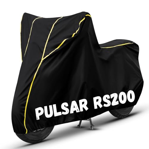 Image of Bike Cover for Pulsar RS200 100% Waterproof, Dustproof & Scratch Resistant| Fully Bottom Elastic UV Resistant Heavy Duty Body Cover | All Weather Outdoor Use