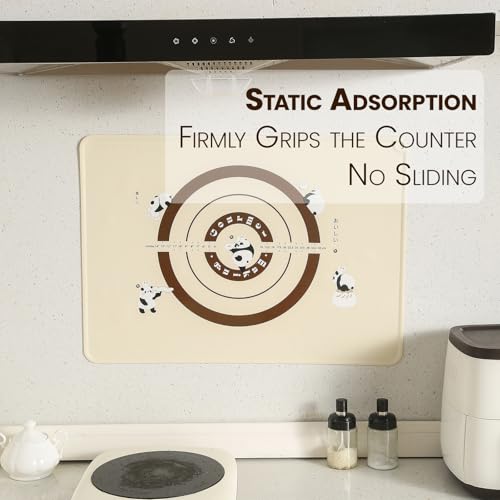 Tapis de pâtisserie grand format avec mesures Mistifi silicone beige