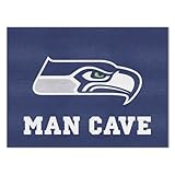 FANMATS 14368 NFL Seattle Seahawks Nylon Universal Man Cave All-Star Mat