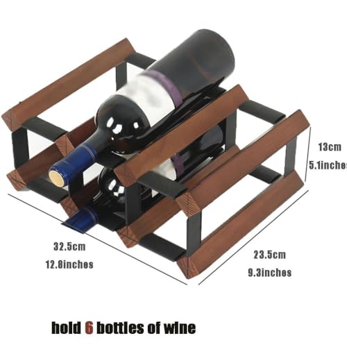 Soporte para Botellas de Vino de Madera 6-8 Botellas miniatura 6