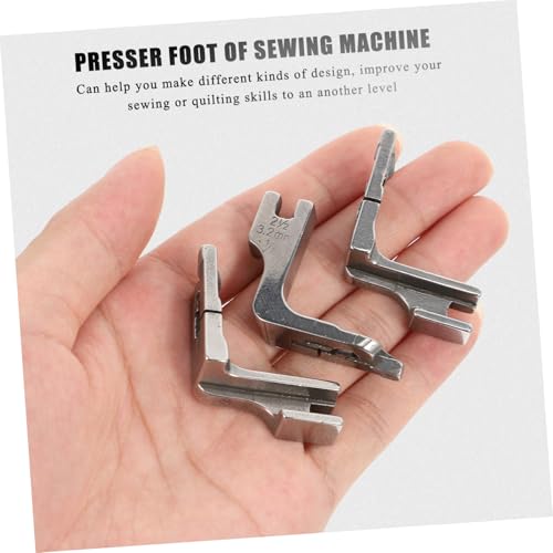 3 Piezas Pies Prensatelas para Dobladillo Rizado 3.2mm Acero Inoxidable miniatura 4