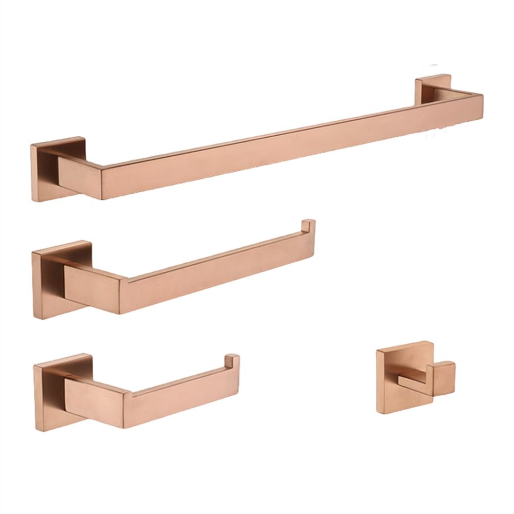 Anneau à serviette or rose brossé et accessoires pour une salle de bain moderne