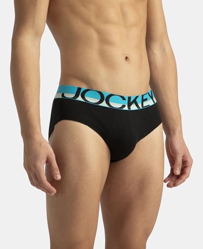 Image of Jockey FP01 Men's Super Combed Cotton Solid Brief with Ultrasoft Waistband