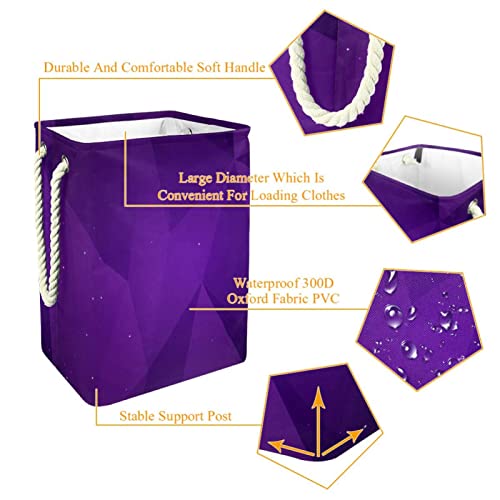 Panier à linge violet grand format bac de rangement vêtements - 6