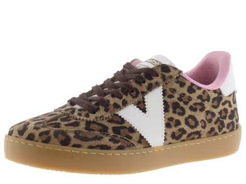 victoria Basket Berlín Ciclista Serraje Leopardo & Piezas En Contraste & Cordones Al Tono 1126205 para Mujer Leopardo 39