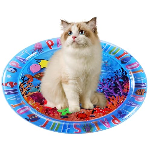 猫用 ウォーターベッド | 犬用 ウォーターベッド 冷却 マット,センサリー 冷却 水ベッド ペット 運動 アクティビティ 室内・屋外・バルコニー 対応
