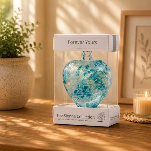 Cœur d'amitié Forever Yours bleu pastel 8 cm figurine déco maison - 4