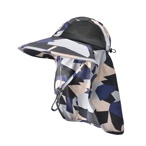 Image of ZOORON Women's Ponytail Safari Sun Hat, UPF 50+ Wide Brim Outdoor Bucket Hat with Chin Drawstring Strap,Fishing Hat