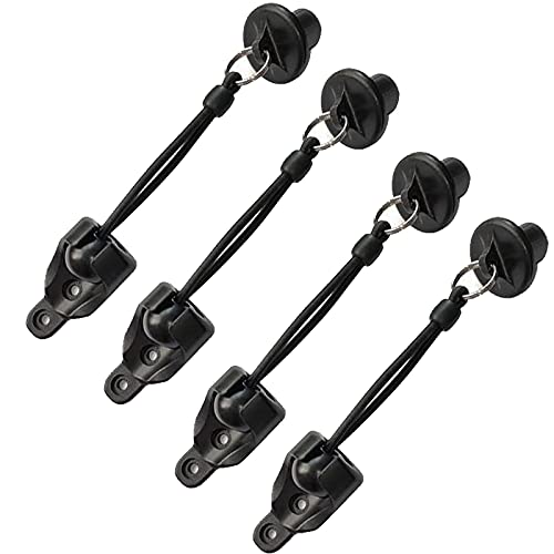 New Bungee Kit + End Caps Universal Replacement Mounting Brackets Of Exterior Sun Shades Outdoor/Indoor Roller Up Blinds (Black, 2Pack) #TOP1