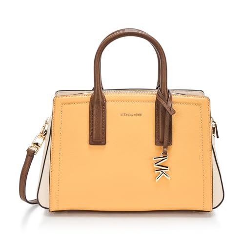 Image of Michael Kors Laila Small Satchel, Gold-Tone Hardware /Honeywheat Multi