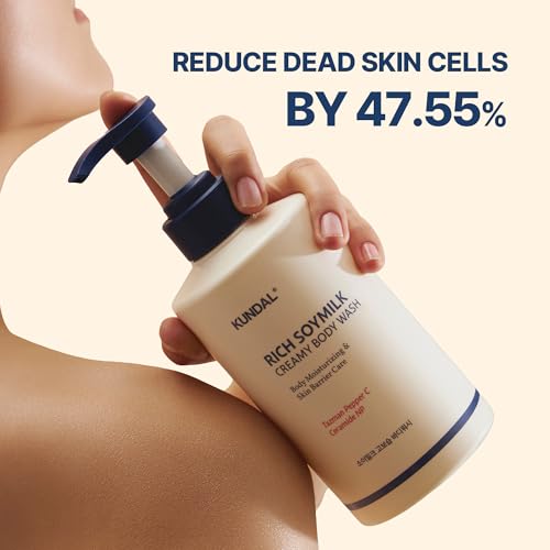 KUNDAL Soymilk Body Wash & Body Cream Set, Moisturizing Body Care with Ceramides, Hydrating Skincare Duo for Dry Skin, Mellow Vanilla Scent (16.9 fl oz + 6.76 fl oz) - Image 6