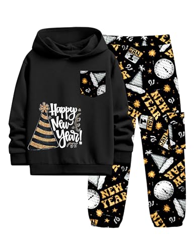 Image of KANGKANG Boys Clothes Two Piece Long Sleeve Hooded Sweatshirt Top Camouflage Sweatpants Fall Outfits Winter Clothes Set 6-16Y