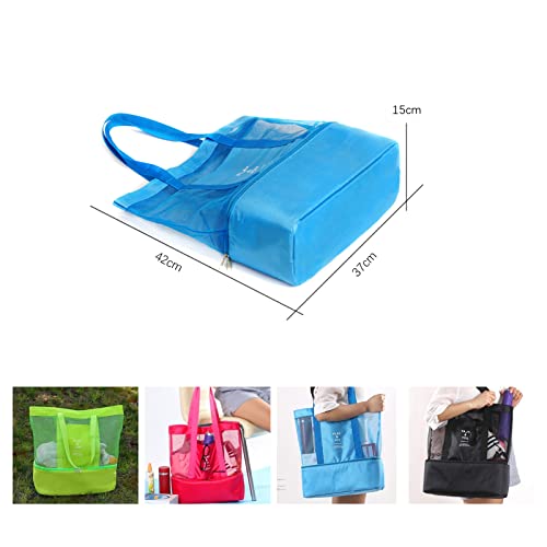 Bolsa de praia grande para piscina, sacola impermeável com zíper para praia, viagem, academia e nata