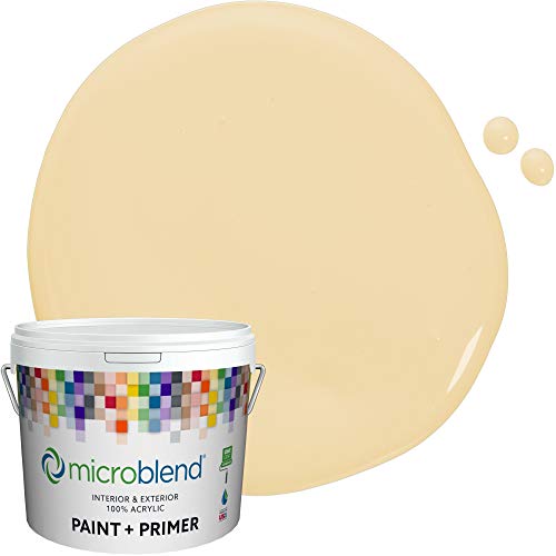 Microblend Interior Paint and Primer - Yellow/My Honey, Eggshell Sheen, 2 Gallon, Premium Quality, High Hide, Low VOC, Washable, Microblend Yellows Family