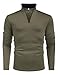 COOFANDY Men's Long Sleeve Quarter Zip Pullover Casual Fashion Lightweight Mock Neck Running Workout Shirt Hiking Grey