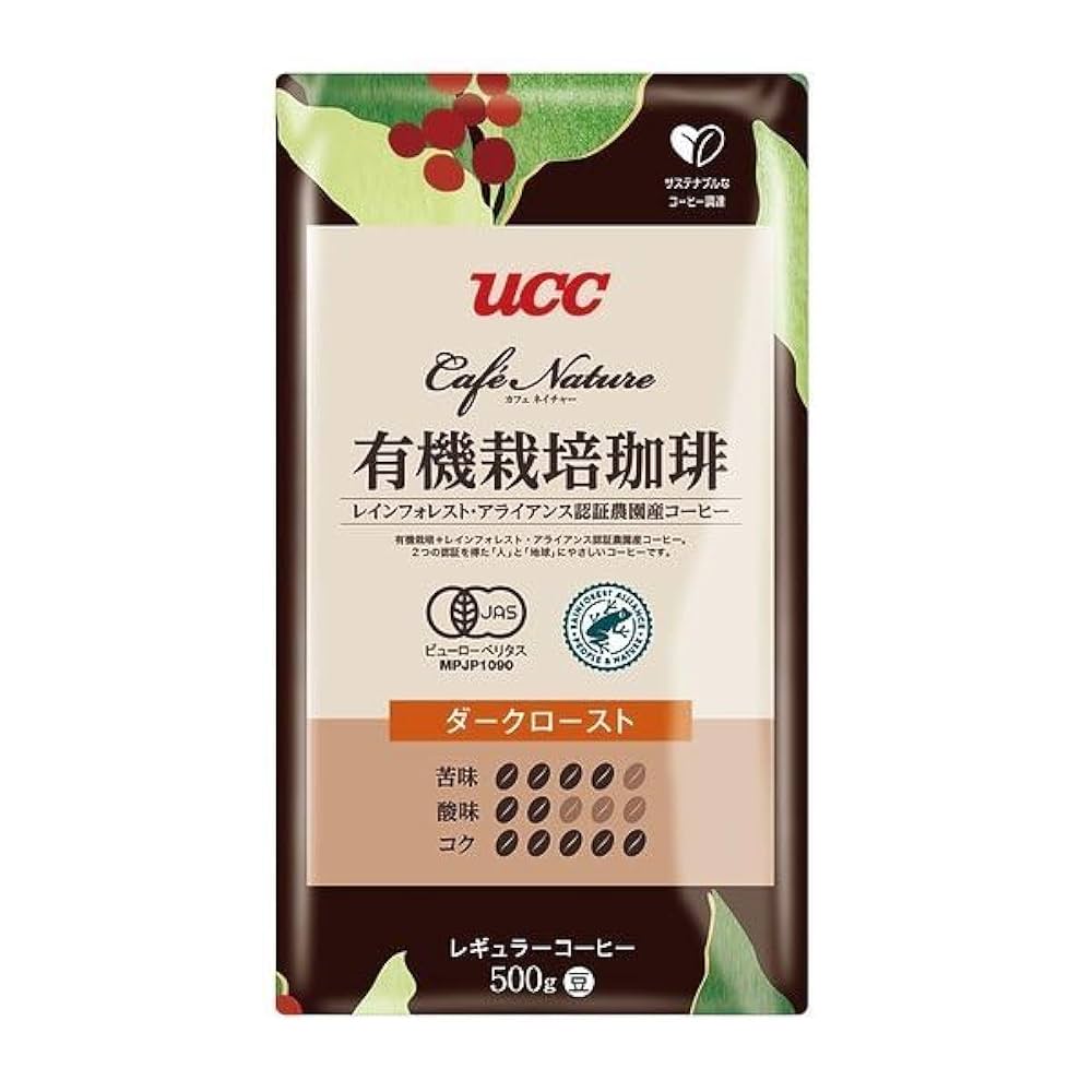 Amazon | UCC 有機栽培珈琲 ダークロースト(豆) 500g | 有機栽培