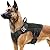 rabbitgoo Black Tactical Dog Harness Vest Large with Handle, Molle Vest with Metal Buckles and Loop Panels No-Pull Training Harness with Leash Clips for Medium Large Dogs Walking Hunting