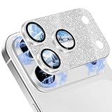 CeiBand カメラフィルム iPhone 17 Pro対応 レンズカバー アイフォン17 プロカメラ保護 アルミ合金縁取り+強化ガラス キラキラ レンズ保護フィルム 高透過率 露出オーバー防止 全体保護 カメラ保護フィルム iPhone 17 pro 対応 保護カバー （シルバー）