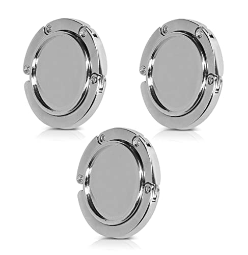 Ganchos para bolso para mesas, juego de 3 ganchos portátiles plegables para bolso, colección de colgadores para restaurante, bar y oficina (3) Cover