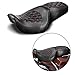 Two-UP Motorcycle Rider Passenger Seat Fit for Harley Touring Road King 1997-2007 Street Glide 2006-2007 (Red Stitching)