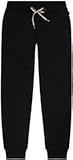 Men's C Larsen 300 Black Cotton Track Pants with Cuff Bottoms (US, Alpha, Large, Regular, Regular, Black)