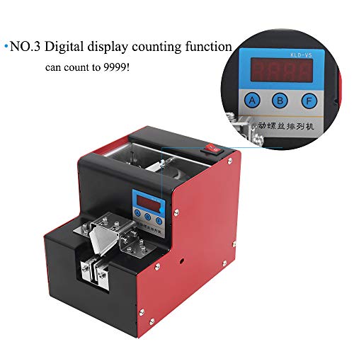 CGOLDENWALL Automatic Screw Feeder Machine Screw Feeder Supplier Screwdriver Feeder Microcomputer Control Digital Display Count Applicable Screw Size from M1.0 to M5.0 for Different Types Screws
