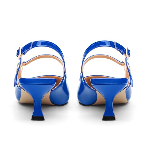 Womens Kitten Heels, Slingback Heels for Women, Closed Pointed Toe Comfortable Pumps Shoes Wedding Dress Shoes for Women Low Heels 2 Inch4