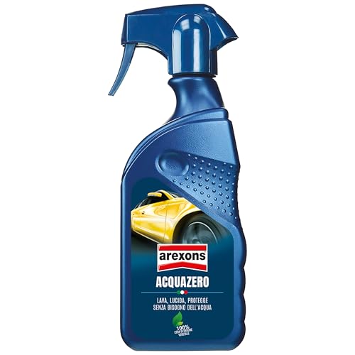 Arexons 1044147 Acquazero Pulizia Lavaggio e Lucidatura Auto Senza Acqua, 400 ml