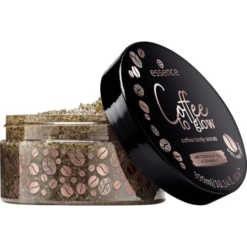 essence | Coffee Arabica, Coconut Oil & Vitamin E Body Scrub | Vegan & Cruelty Free | Exfoliating & Moisturizing | Free from Gluten, Paraben, Preservatives, Alcohol, & Microplastic Particles