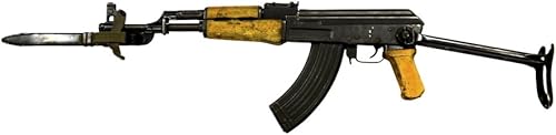 Posterazzi PSTACH100389MLARGE Rifle de asalto ruso AK-47 con tope de metal plegable y impresión de póster de bayoneta adjunta, 34 x 23 pulgadas
