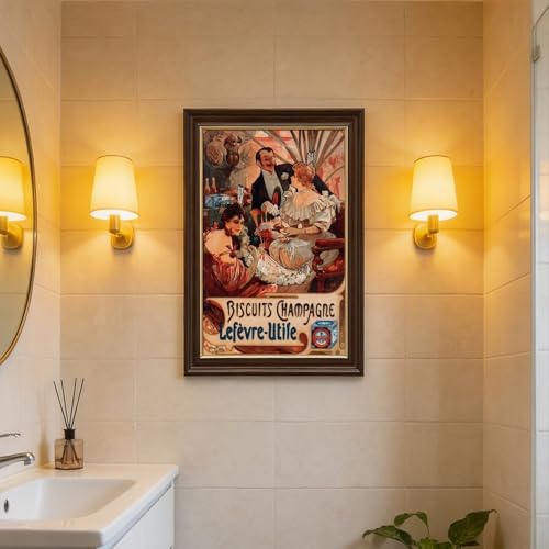 Alphonse Mucha Biscuits Champagne impression toile cadre suspendu bureau 40x61 - 7