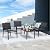 Greesum 4 Pieces Patio Furniture Set, Outdoor Conversation Sets for Patio, Lawn, Garden, Poolside with A Glass Coffee Table, Black